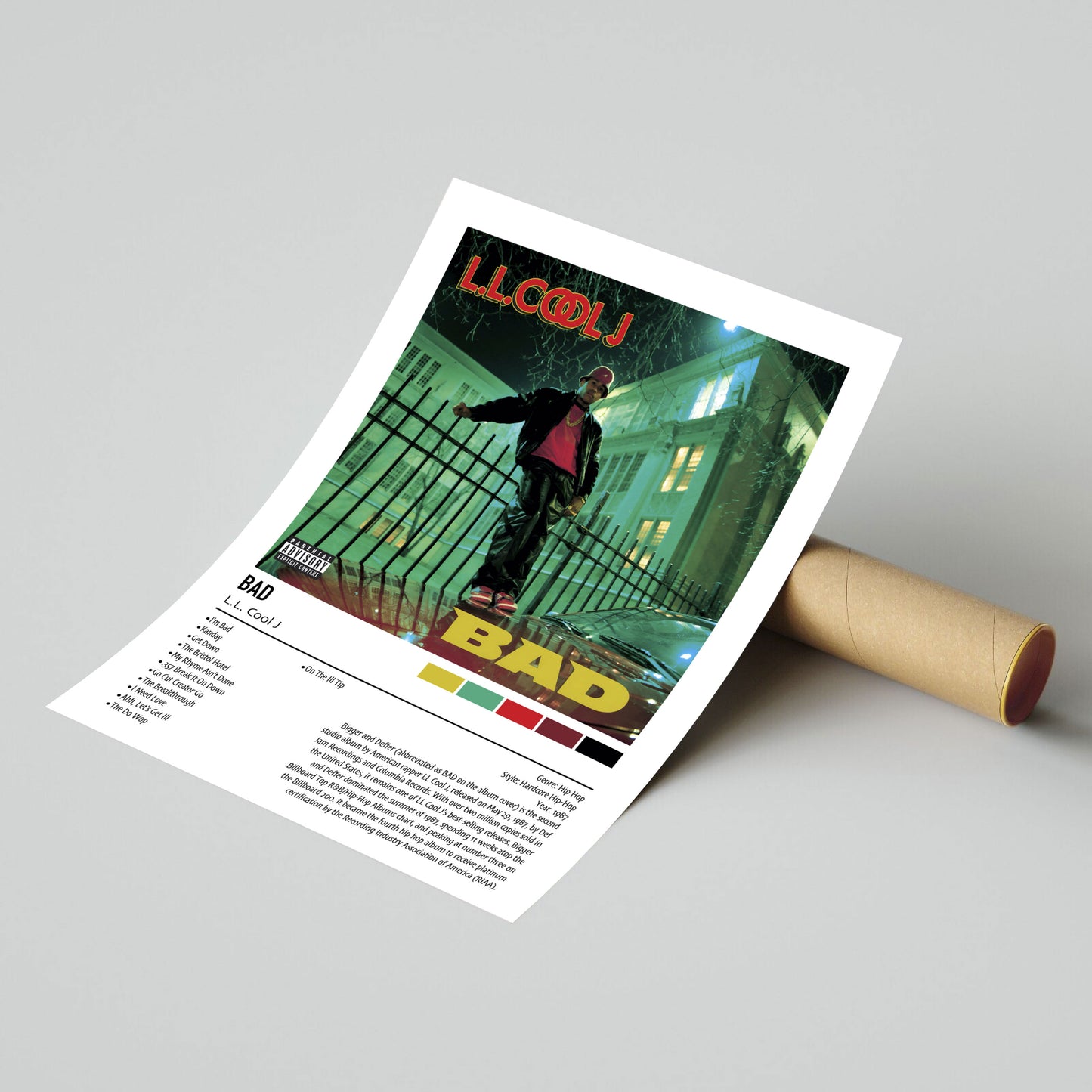 L.L. Cool J | BAD | Custom Album Cover Poster Print