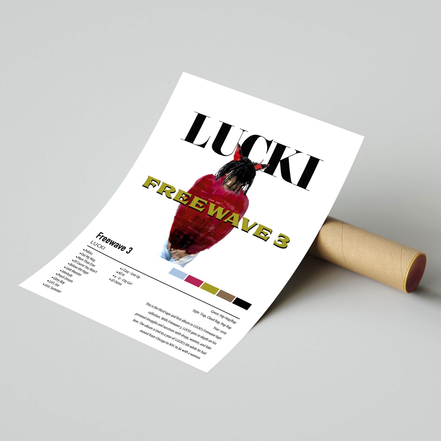 LUCKI | Freewave 3 | Custom Album Cover Poster Print