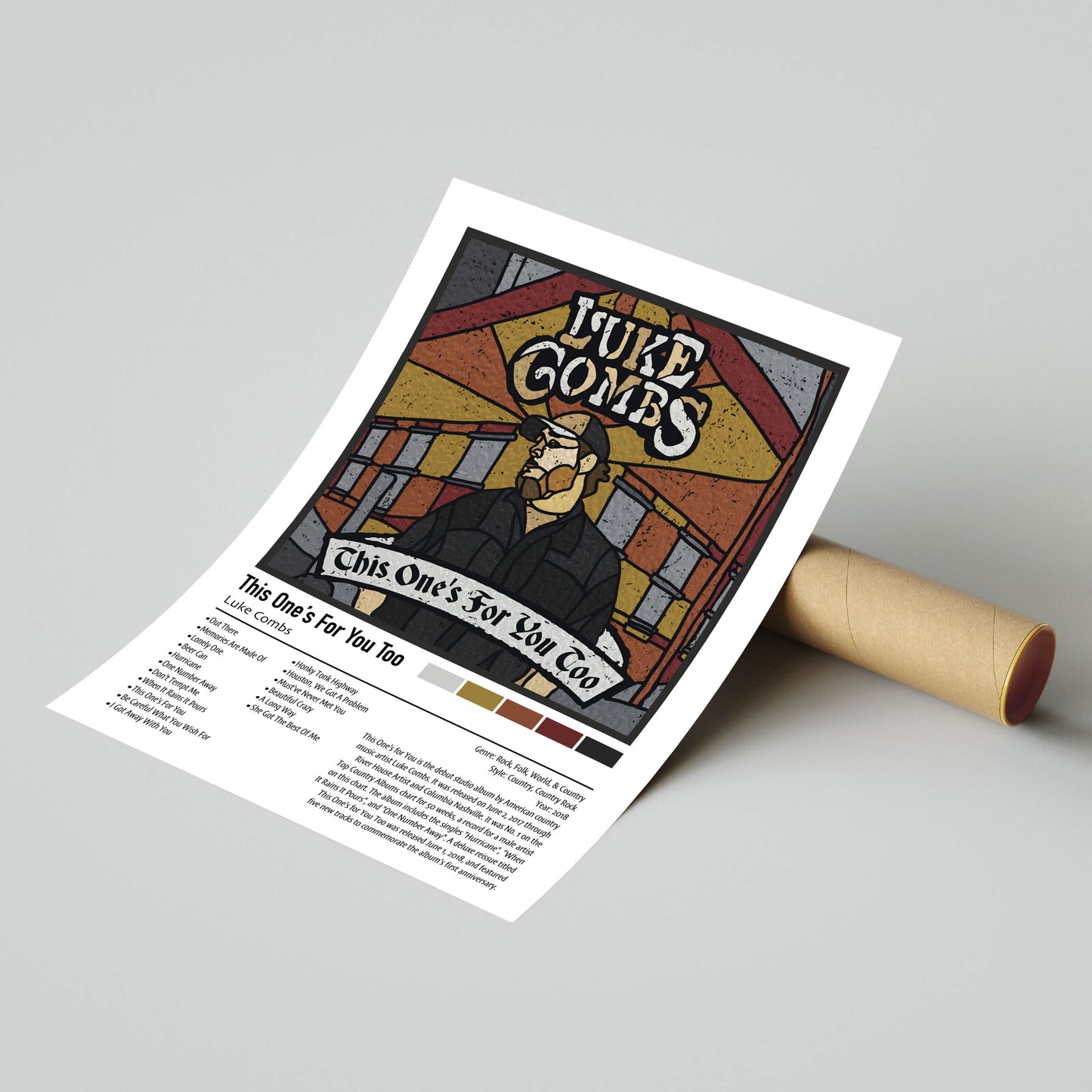 Luke Combs | This One's For You Too | Custom Album Cover Poster Print