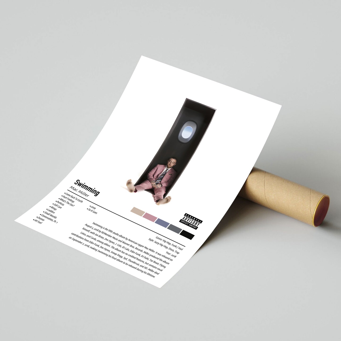 Mac Miller | Swimming | Custom Album Cover Poster Print