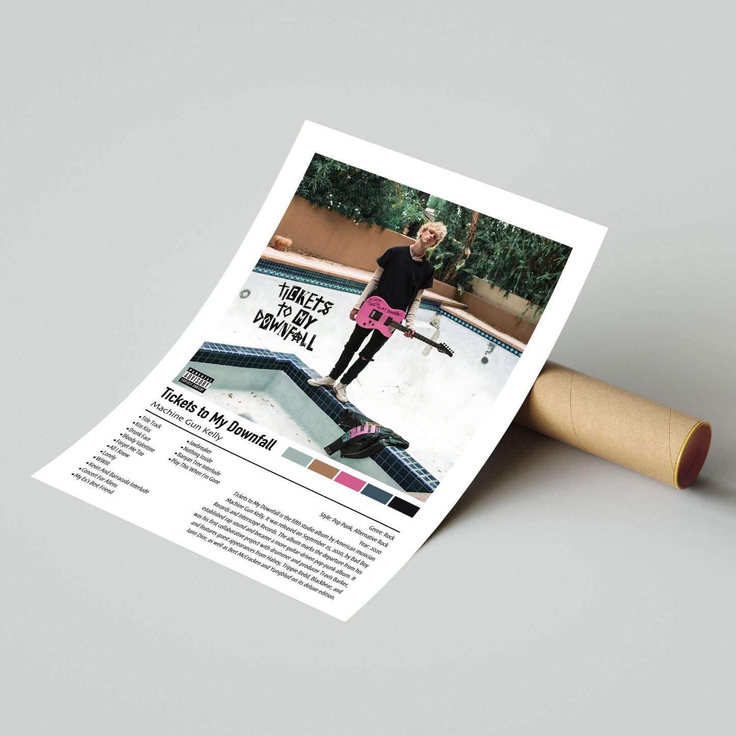 Machine Gun Kelly | Tickets to My Downfall | Custom Album Cover Poster Print