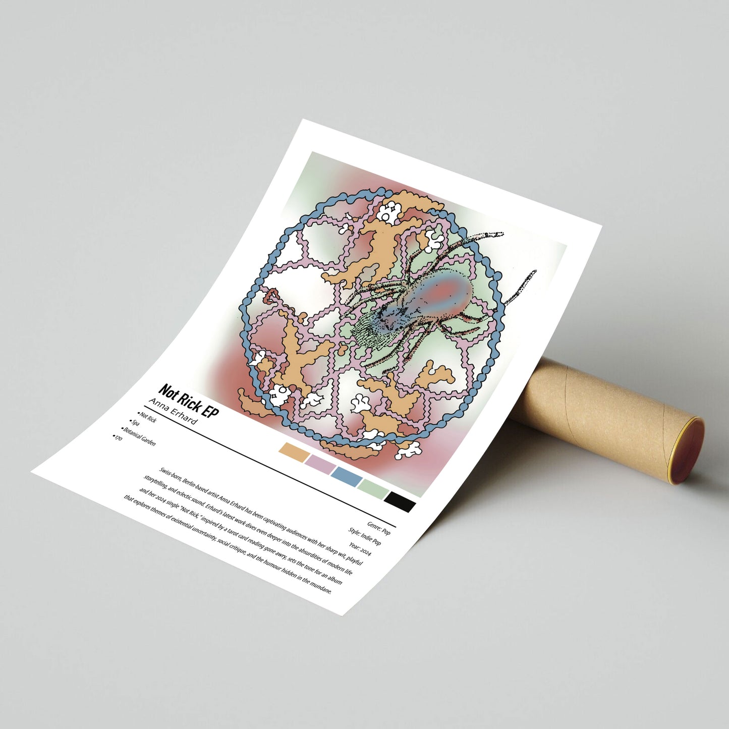 Anna Erhard | Not Rick EP | Custom Album Cover Poster Print