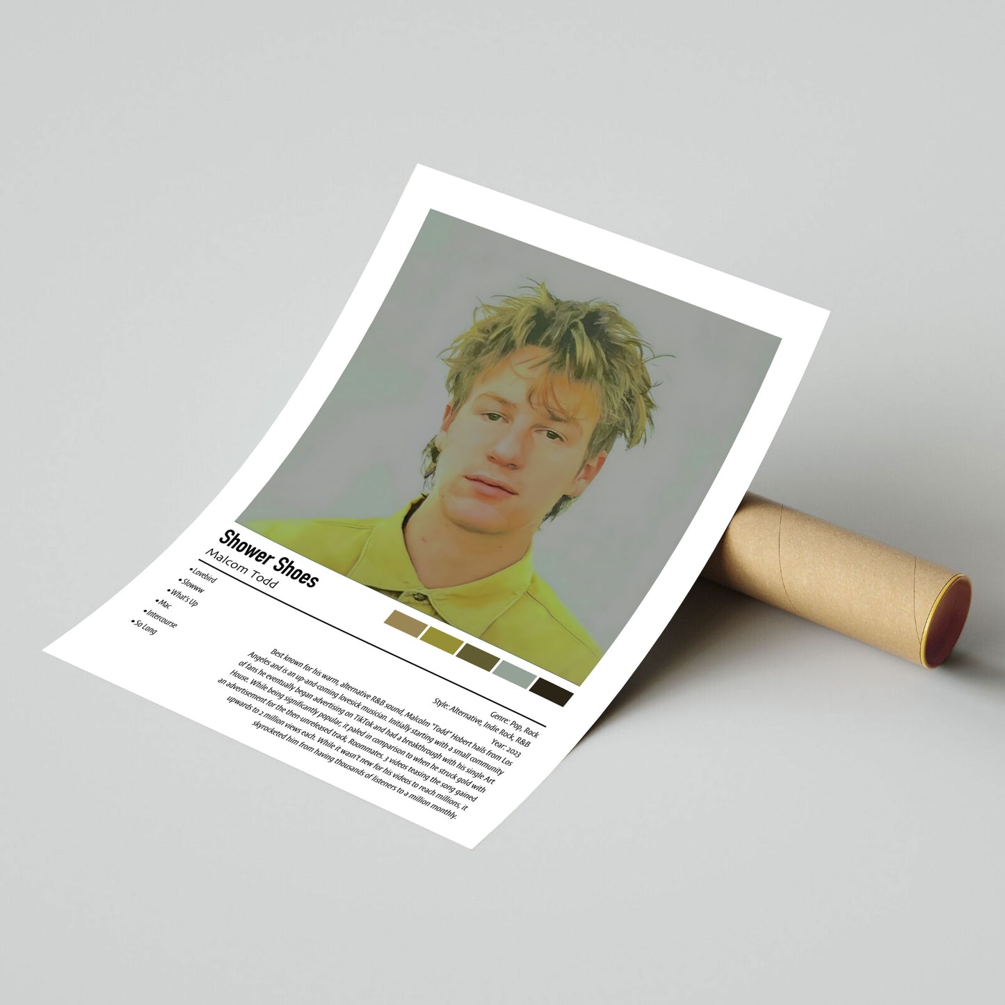 Malcom Todd | Shower Shoes | Custom Album Cover Poster Print