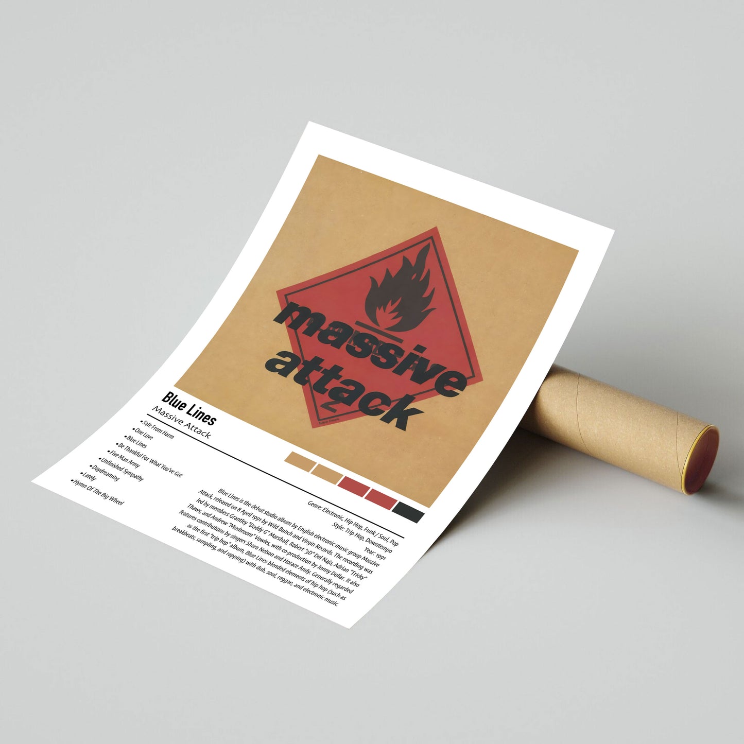 Massive Attack | Blue Lines | Custom Album Cover Poster Print