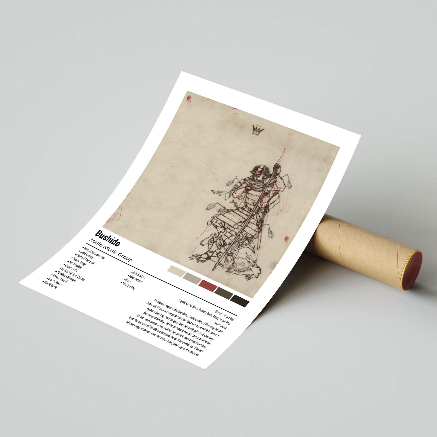 Bushido | Mello Music Group | Custom Album Cover Poster Print