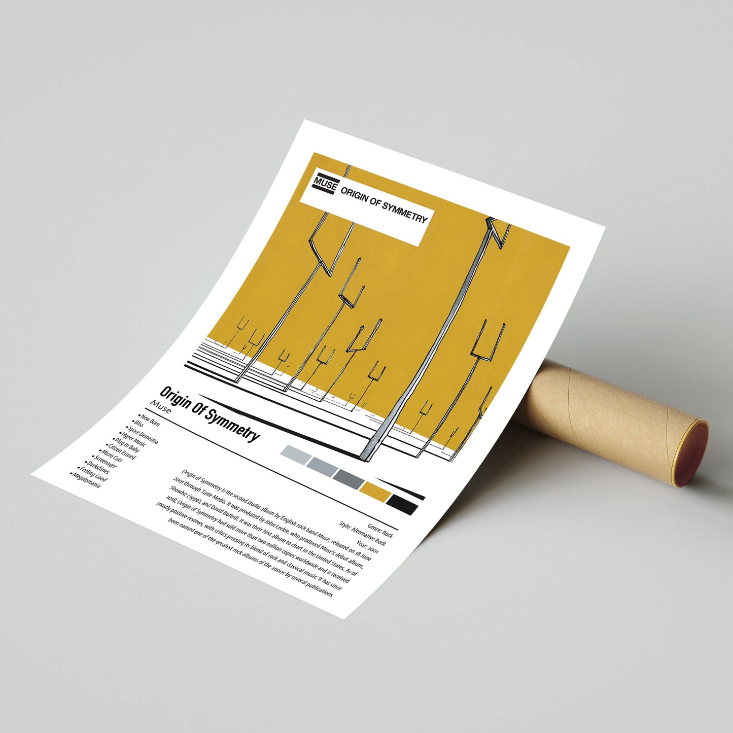 Muse | Origin Of Symmetry | Custom Album Cover Poster Print