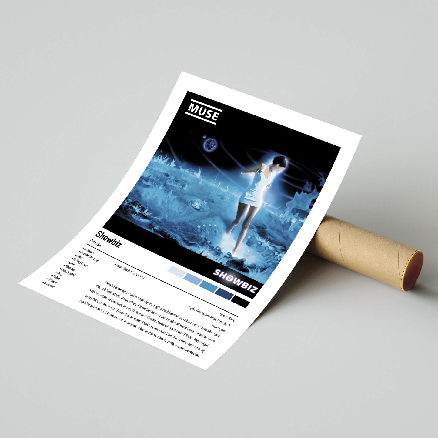 Muse | Showbiz | Custom Album Cover Poster Print