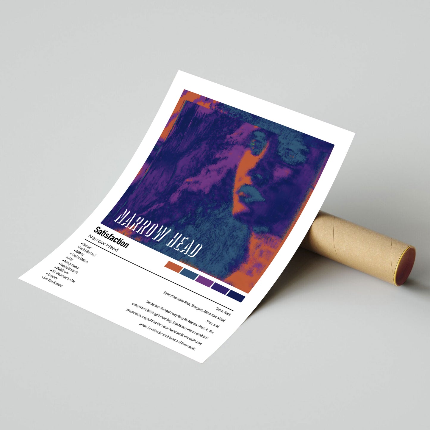 Narrow Head | Satisfaction | Custom Album Cover Poster Print