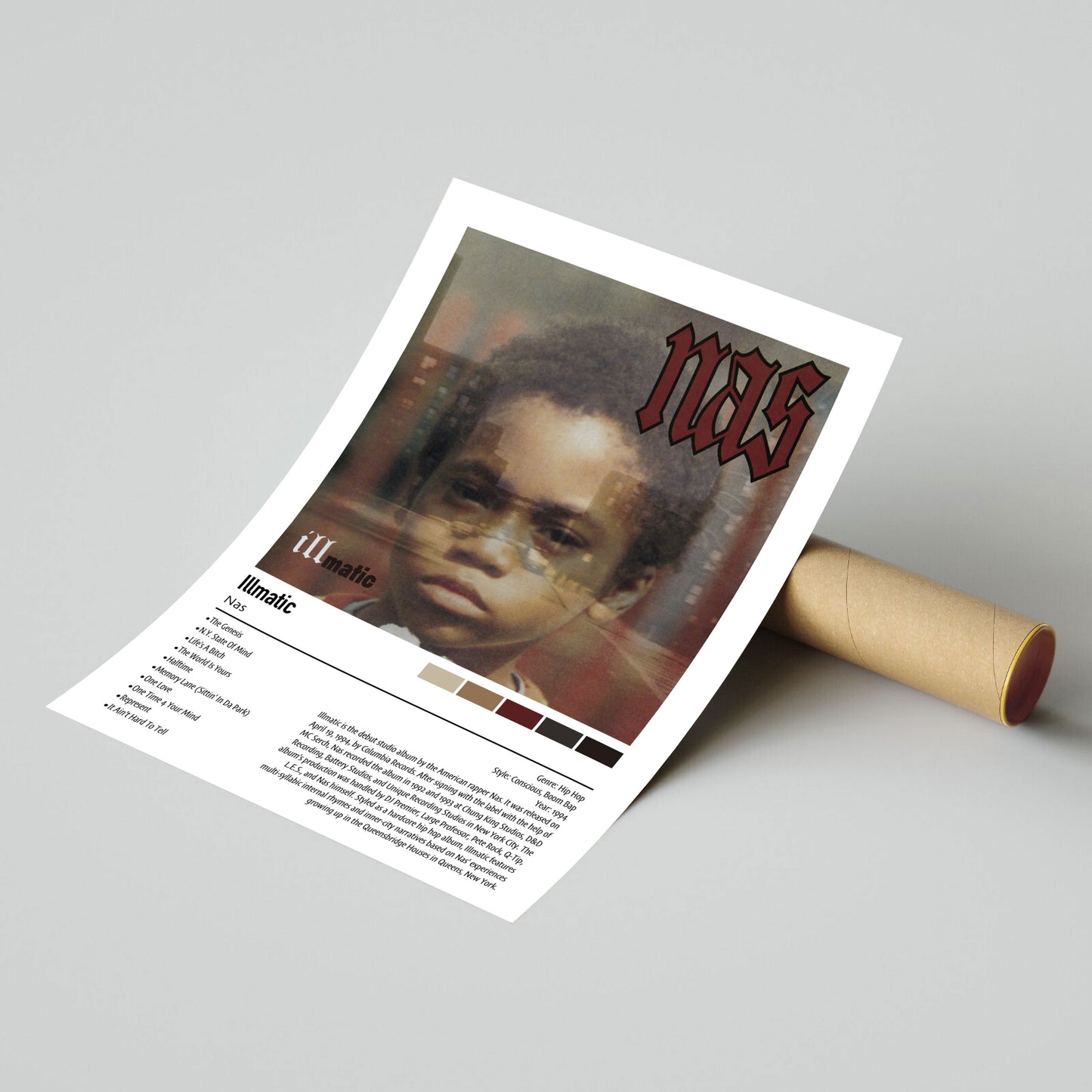 Nas | Illmatic | Custom Album Cover Poster Print