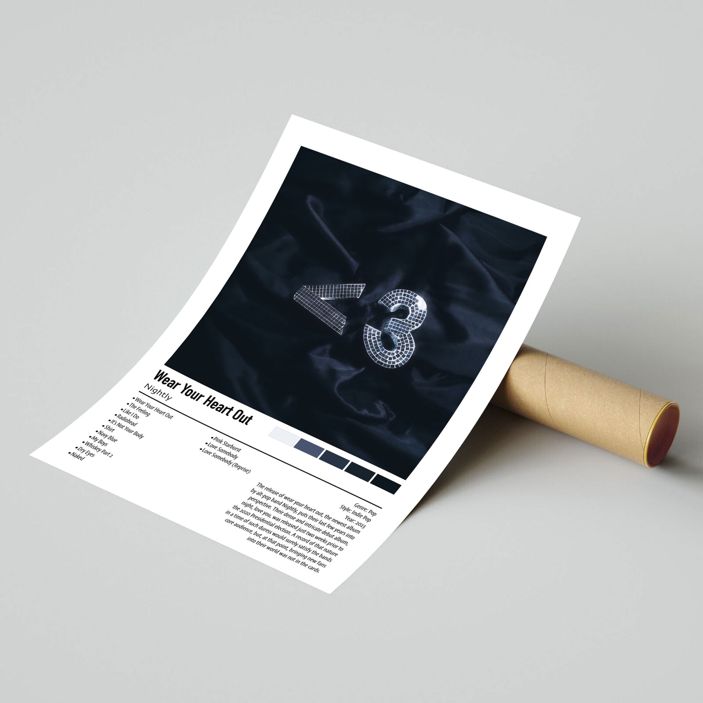 Nightly | Wear Your Heart Out | Custom Album Cover Poster Print