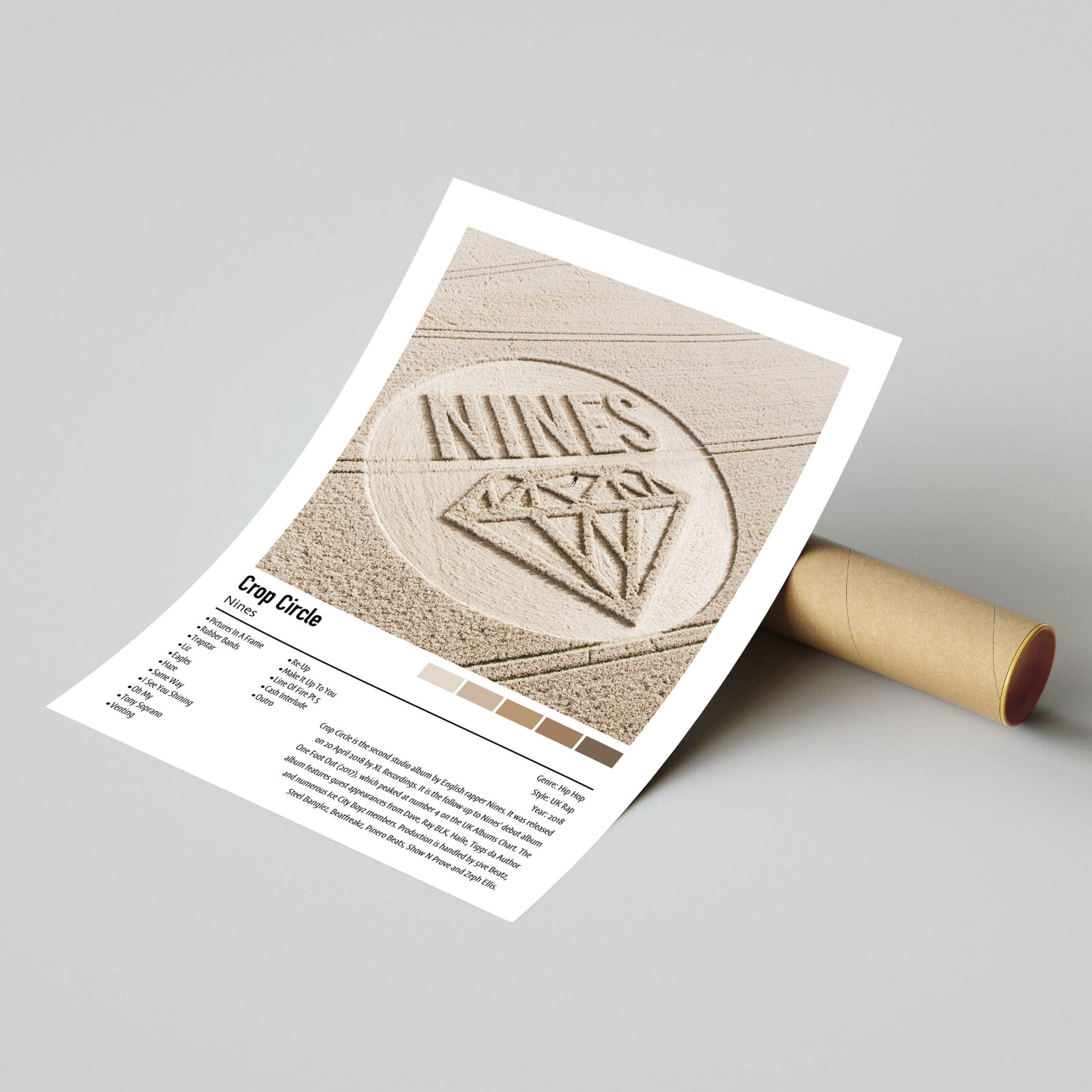 Nines | Crop Circle | Custom Album Cover Poster Print