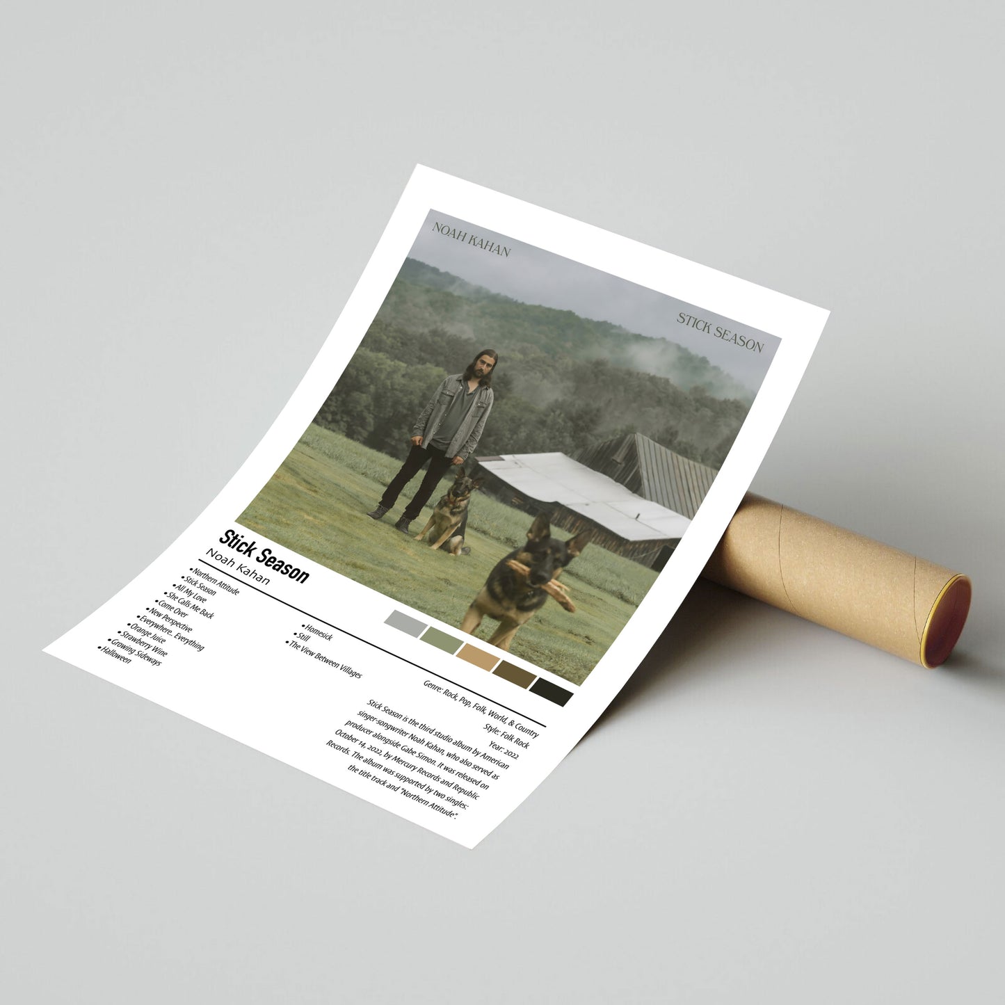 Noah Kahan | Stick Season | Custom Album Cover Poster Print