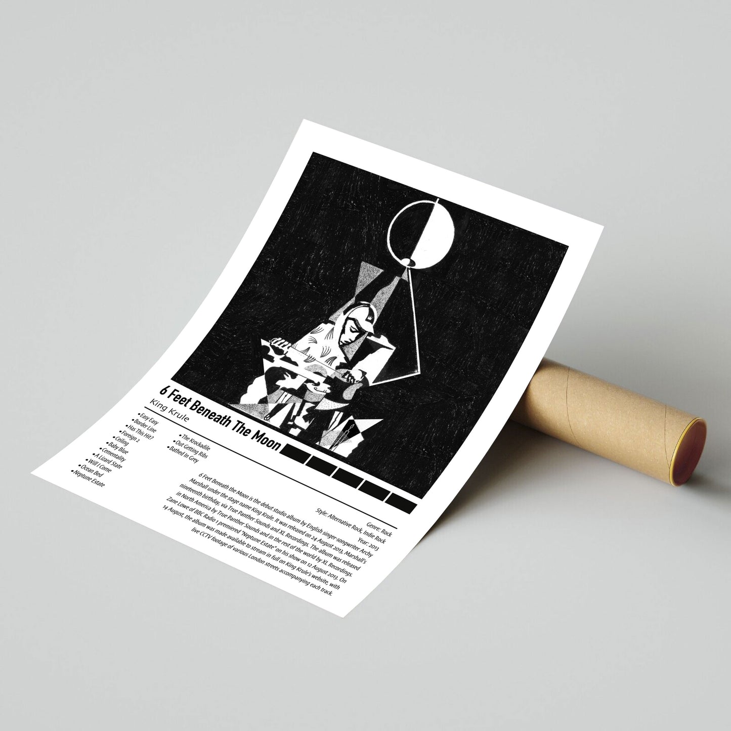 King Krule | 6 Feet Beneath The Moon | Custom Album Cover Poster Print