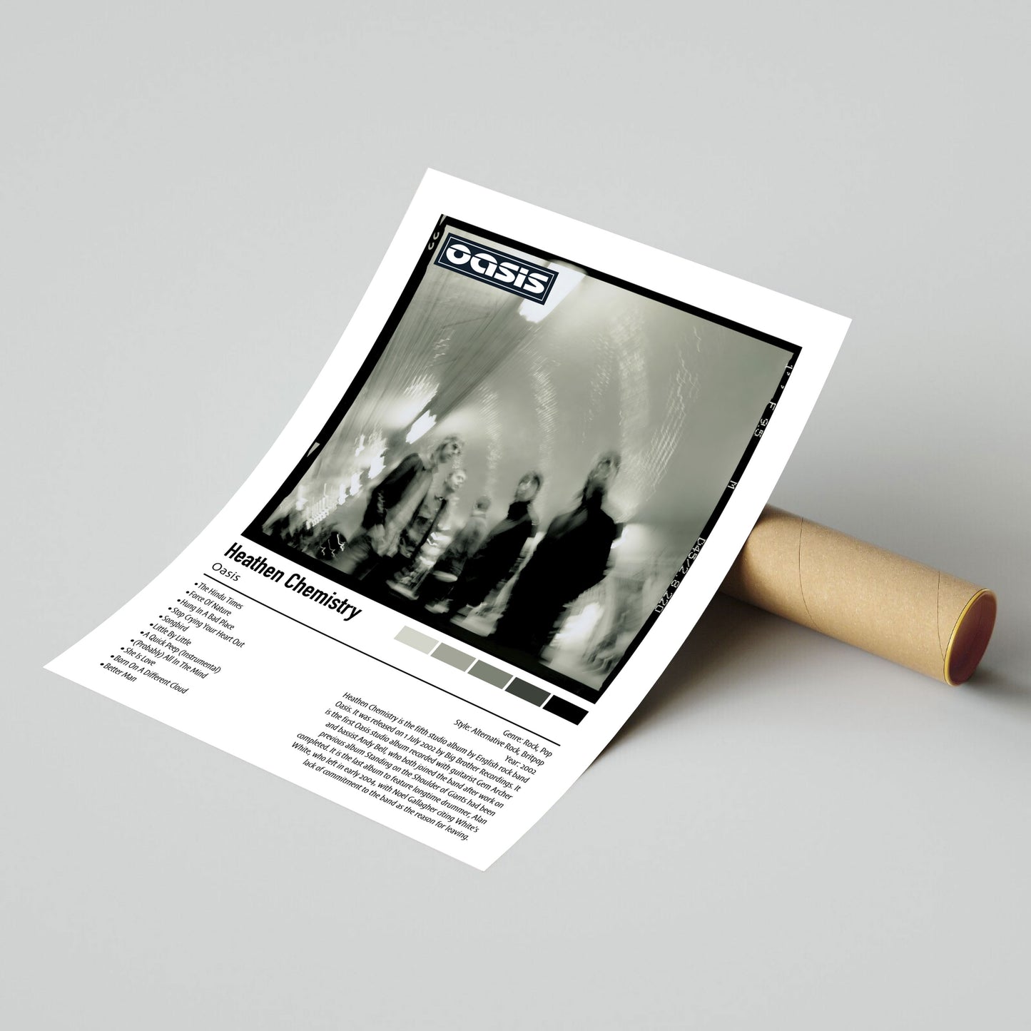 Oasis | Heathen Chemistry | Custom Album Cover Poster Print