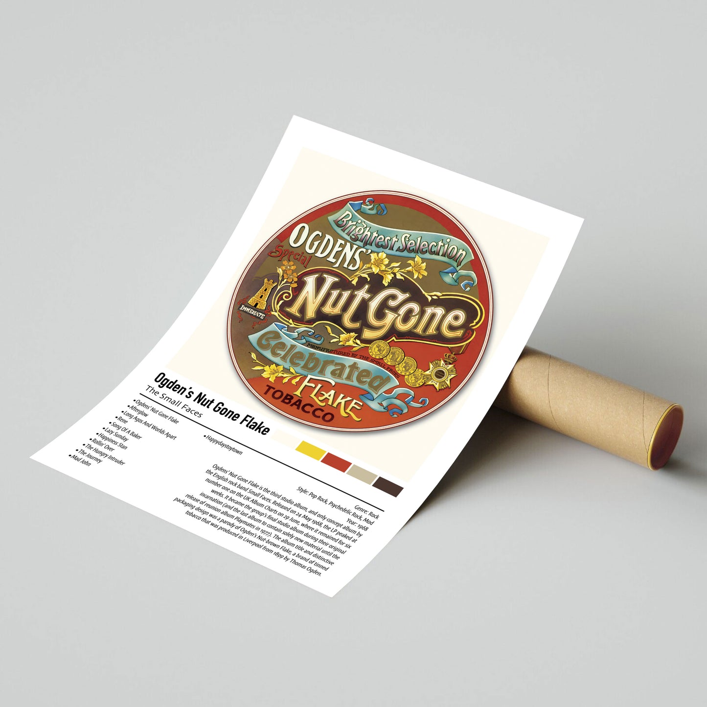 The Small Faces | Ogden's Nut Gone Flake | Custom Album Cover Poster Print