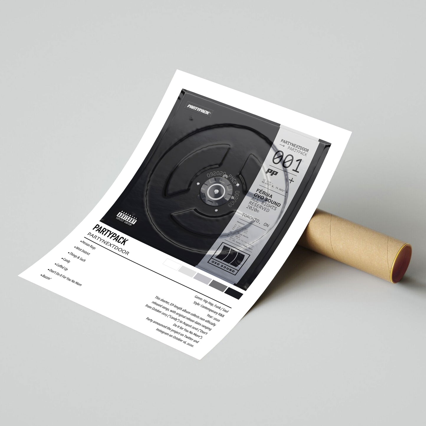 PARTYNEXTDOOR | PARTYPACK | Custom Album Cover Poster Print