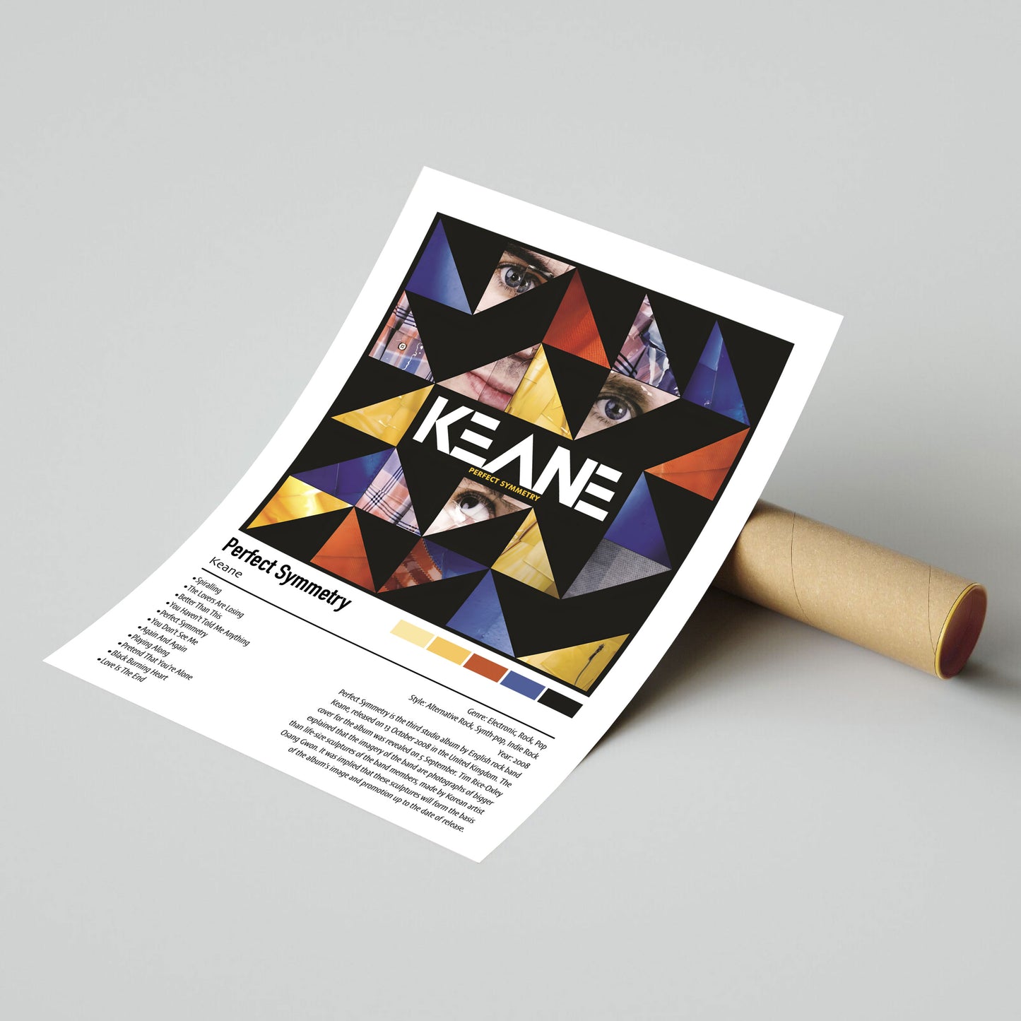 Keane | Perfect Symmetry | Custom Album Cover Poster Print