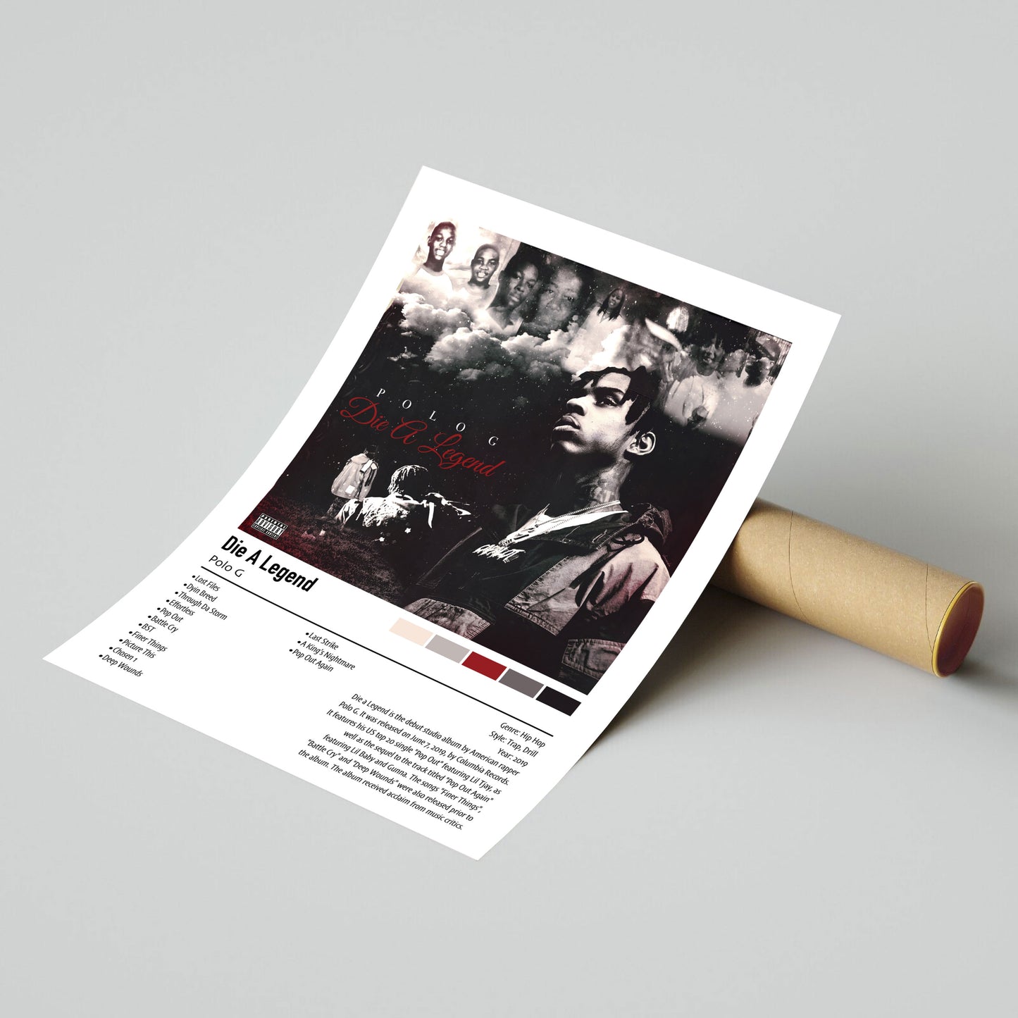 Polo G | Die A Legend | Custom Album Cover Poster Print