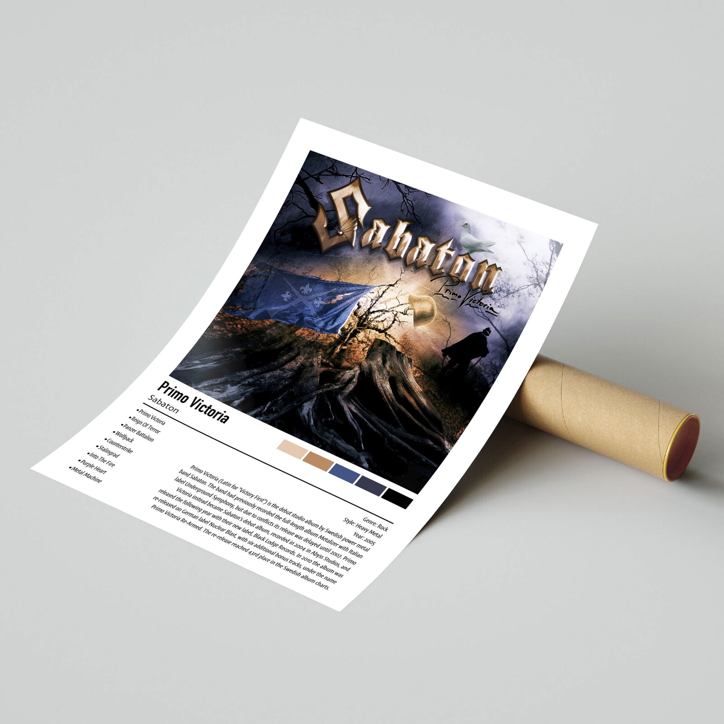 Sabaton | Primo Victoria | Custom Album Cover Poster Print