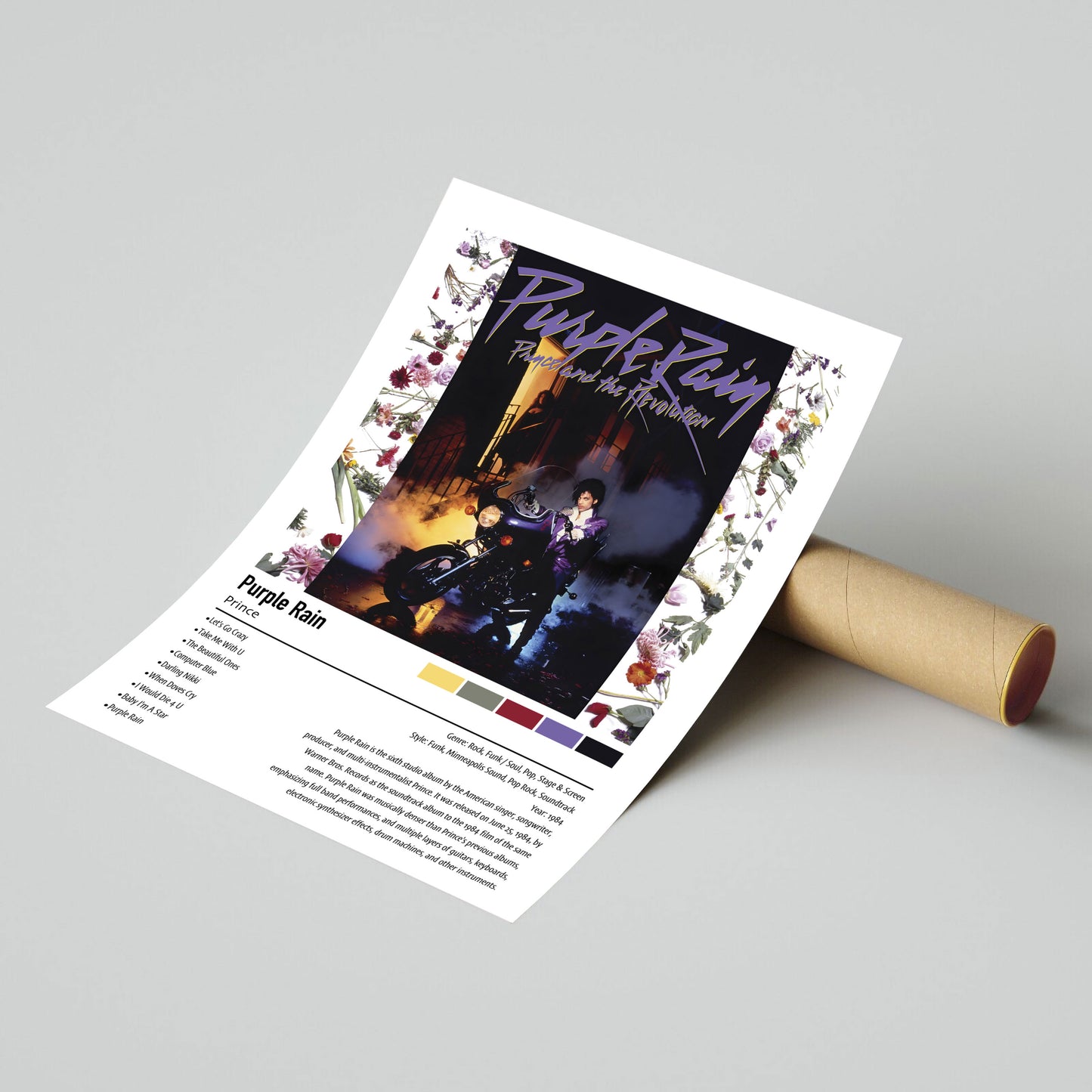 Prince | Purple Rain | Custom Album Cover Poster Print