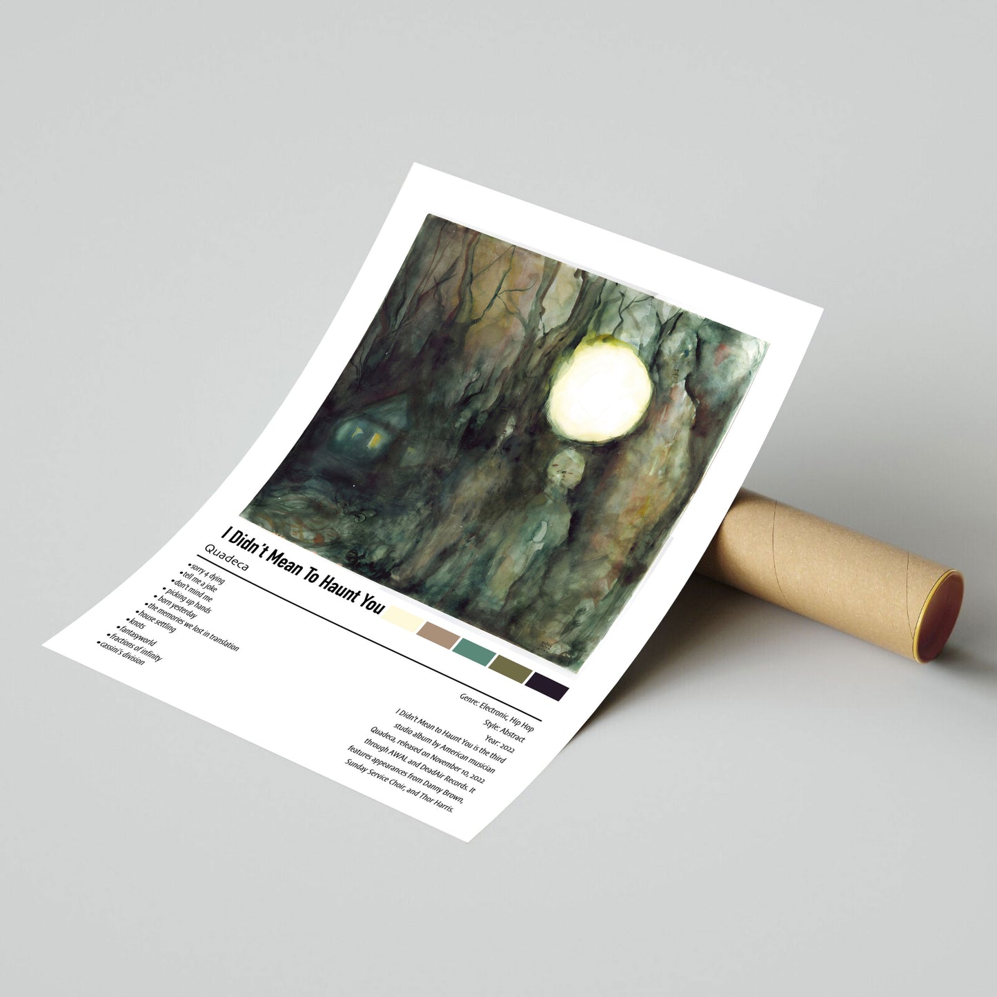 Quadeca | I Didn't Mean To Haunt You | Custom Album Cover Poster Print