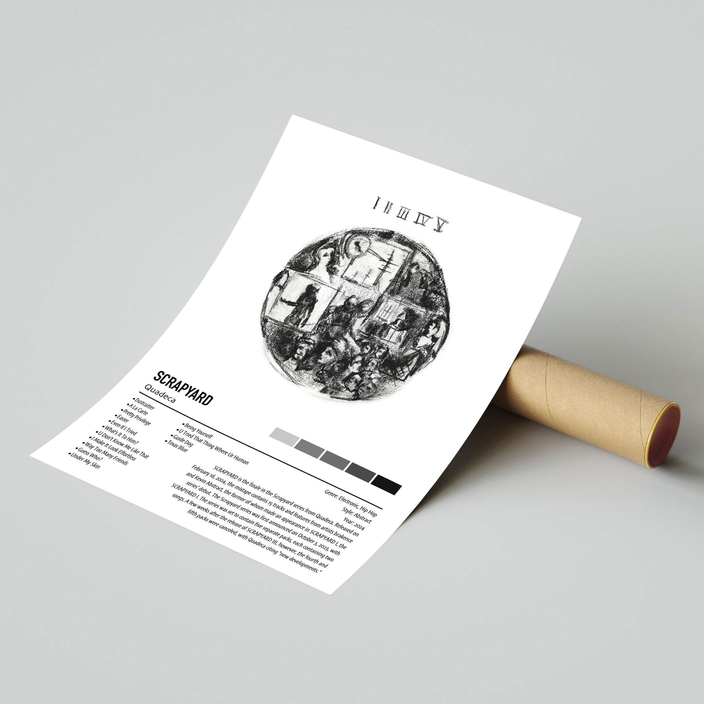 Quadeca | SCRAPYARD | Custom Album Cover Poster Print