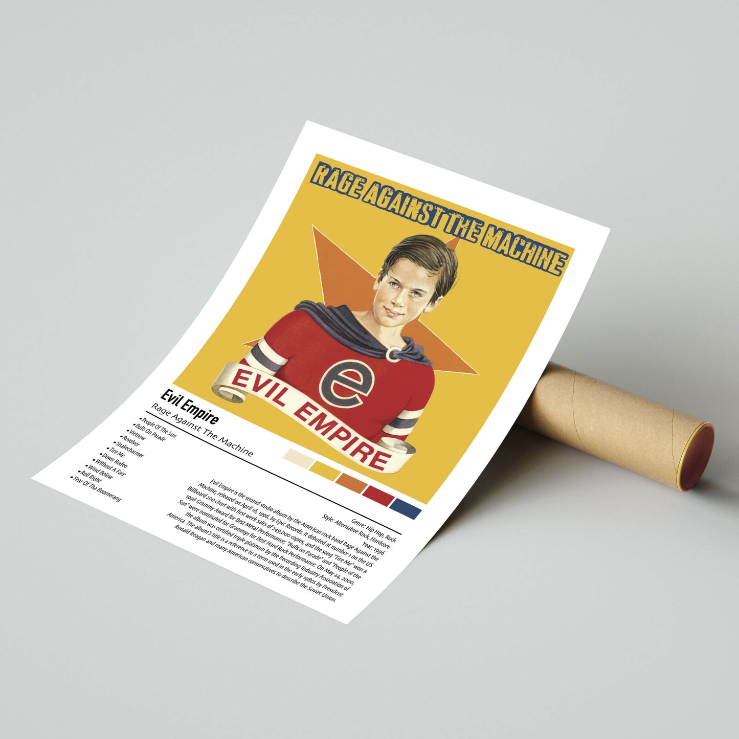 Rage Against The Machine | Evil Empire | Custom Album Cover Poster Print