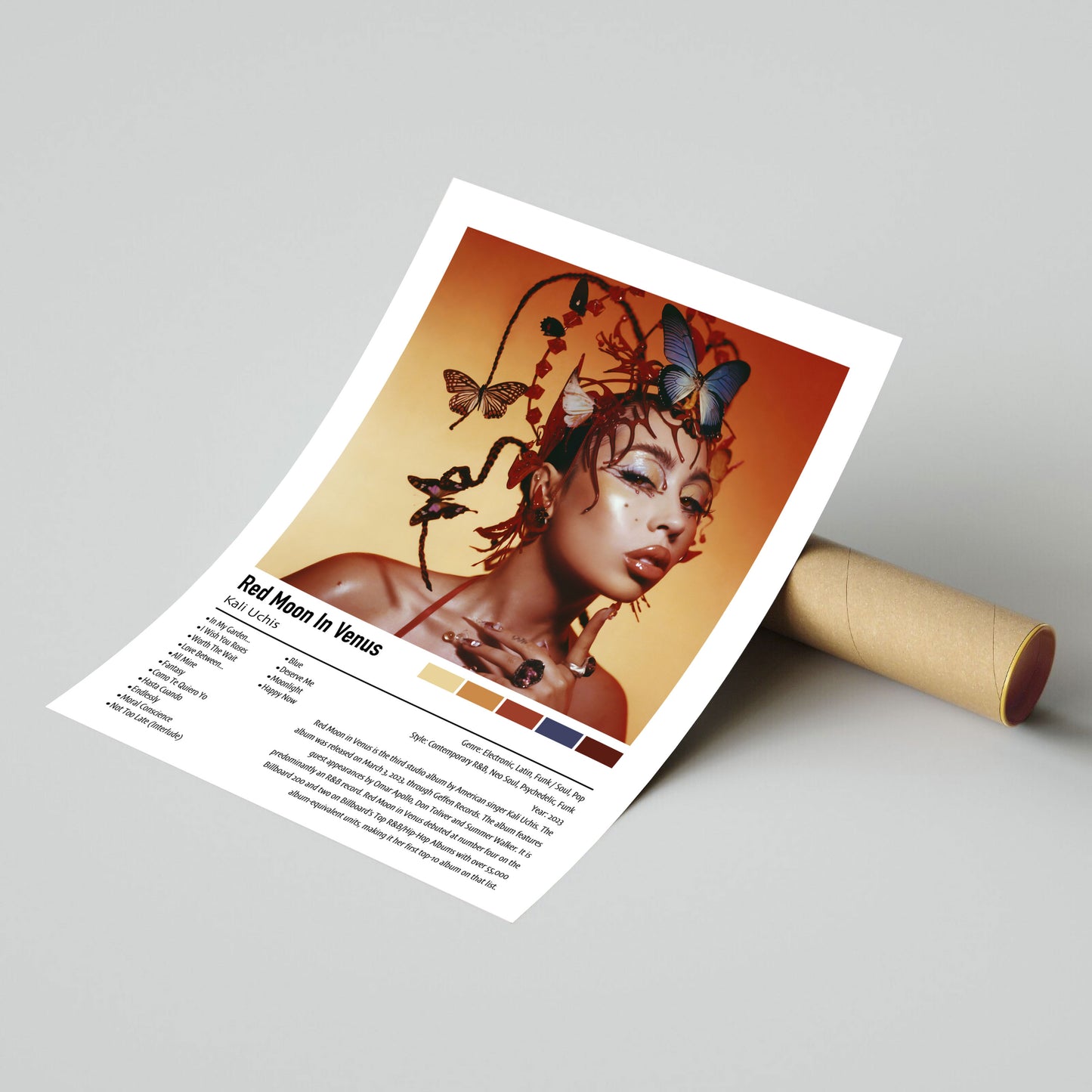 Kali Uchis | Red Moon In Venus | Custom Album Cover Poster Print