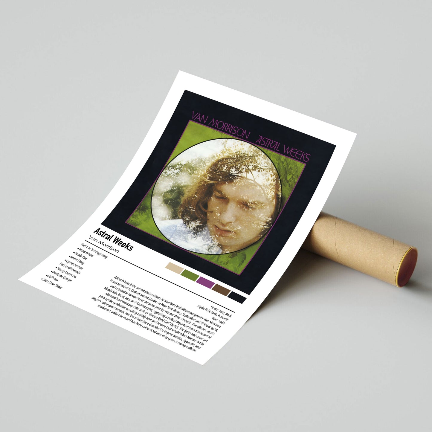 Van Morrison | Astral Weeks | Custom Album Cover Poster Print