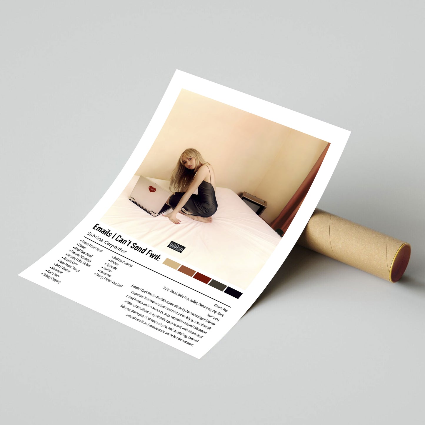 Sabrina Carpenter | Emails I Can't Send Fwd: | Custom Album Cover Poster Print