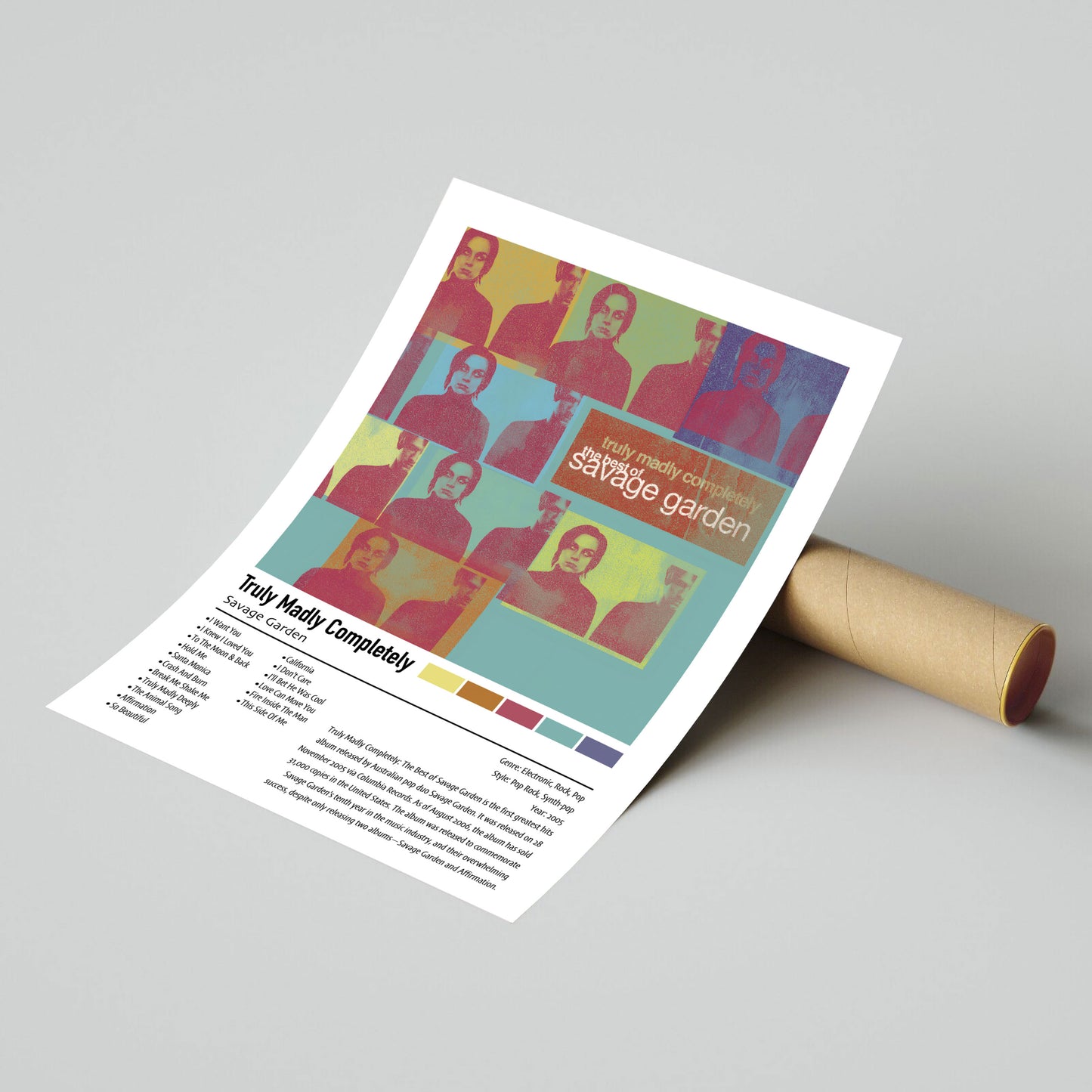 Savage Garden | Truly Madly Completely | Custom Album Cover Poster Print