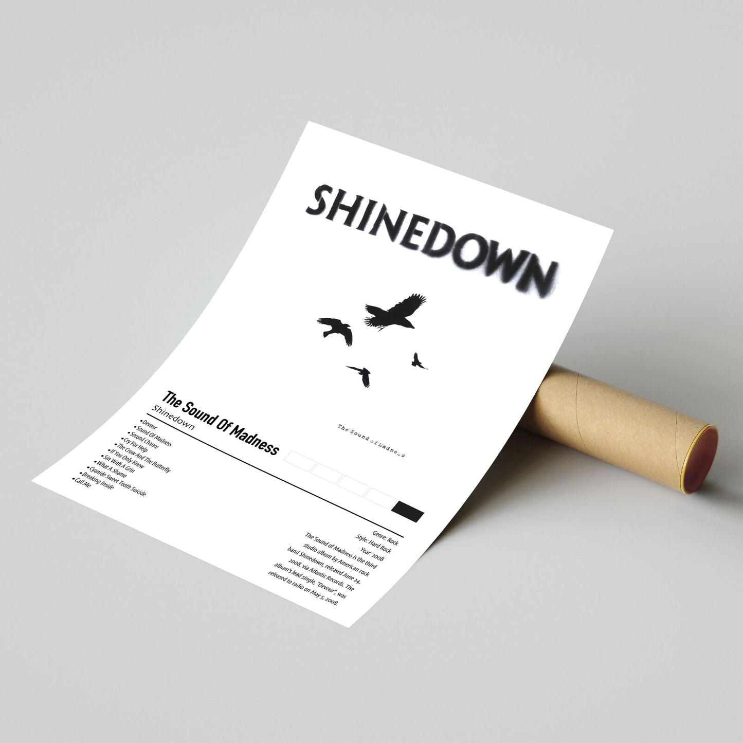 Shinedown | The Sound Of Madness | Custom Album Cover Poster Print