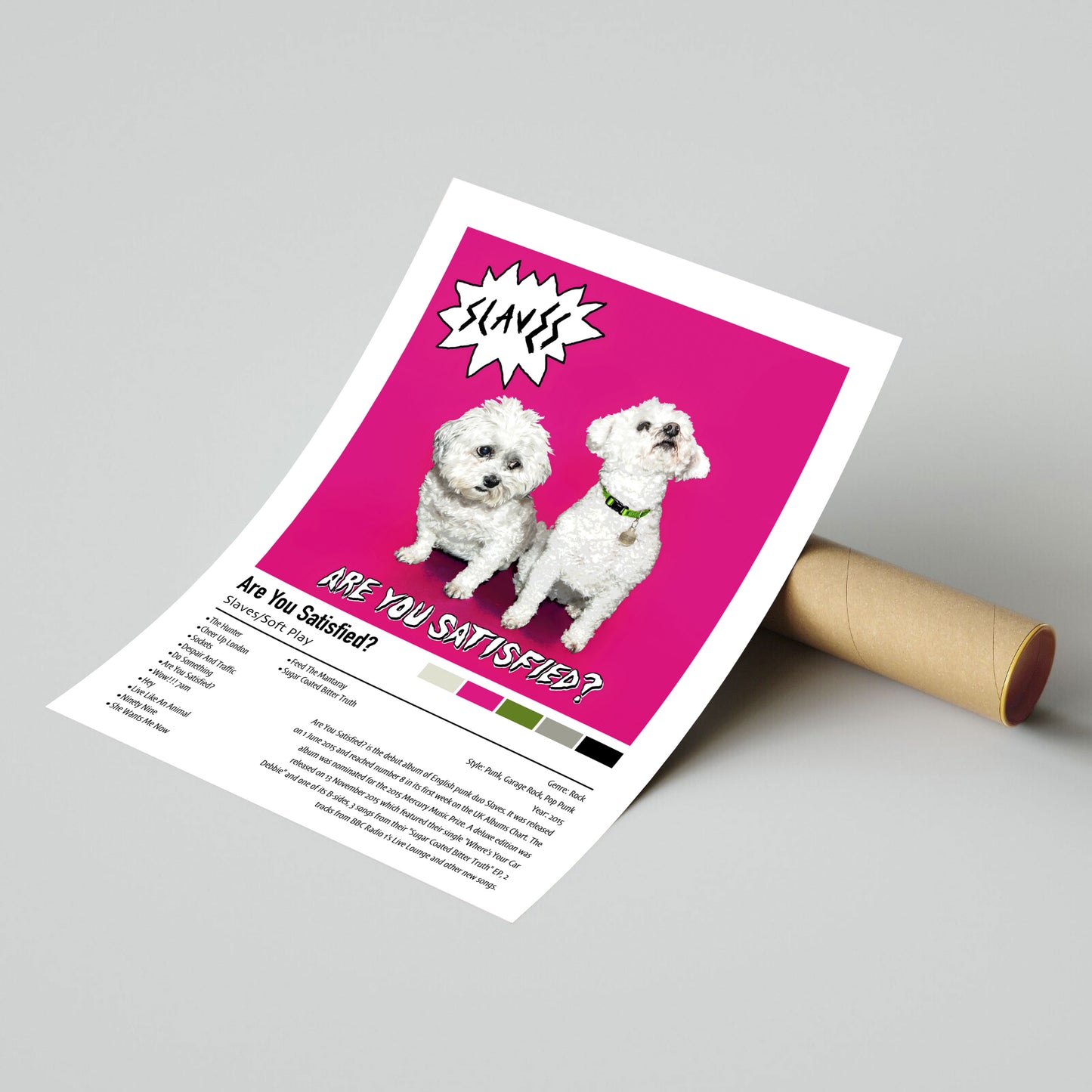 Slaves/Soft Play | Are You Satisfied | Custom Album Cover Poster Print