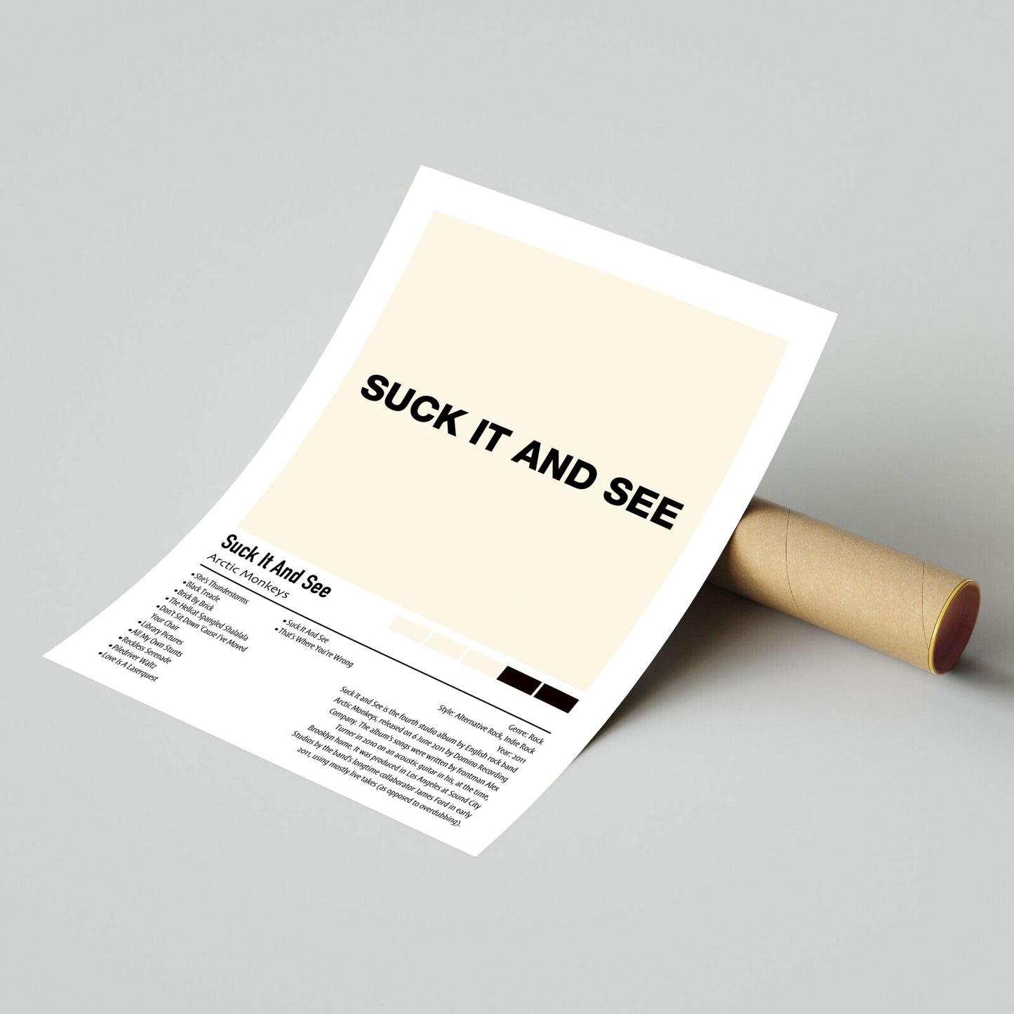 Arctic Monkeys | Suck It And See | Custom Album Cover Poster Print