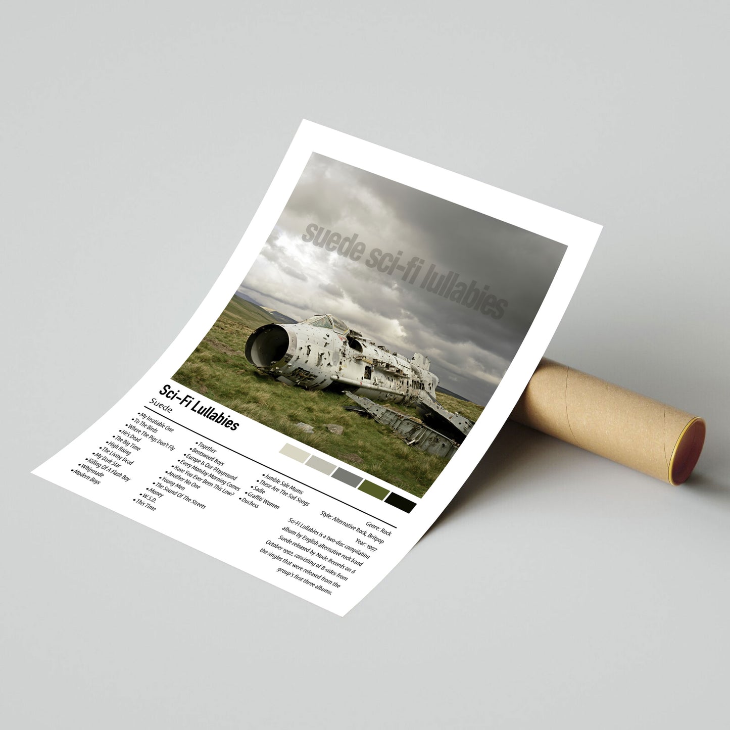 Suede | Sci-Fi Lullabies | Custom Album Cover Poster Print