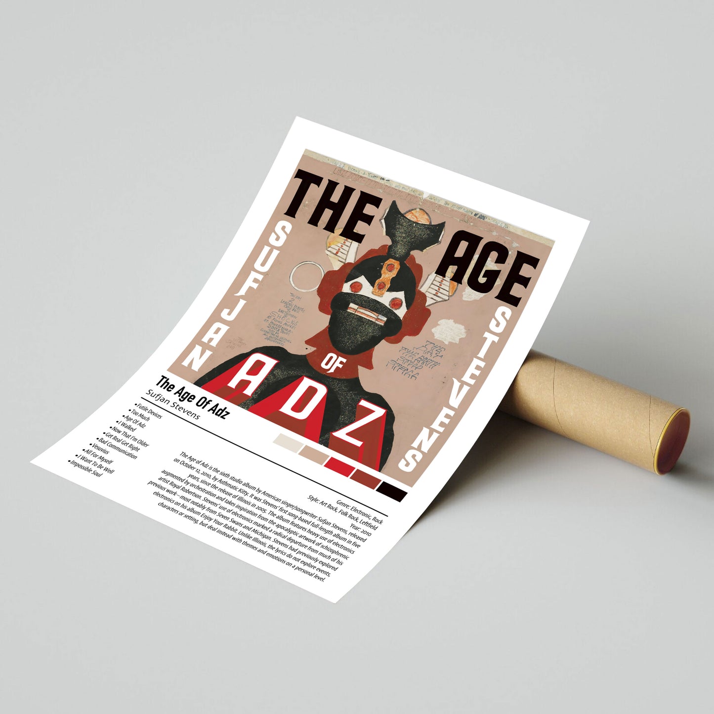 Adz Sufjan | The Age Of Adz | Custom Album Cover Poster Print