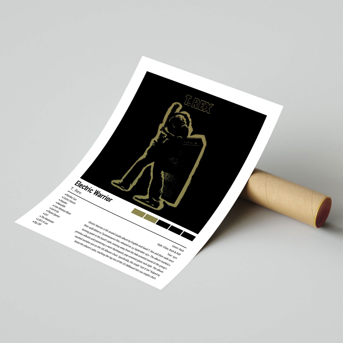 T.Rex | Electric Warrior | Custom Album Cover Poster Print