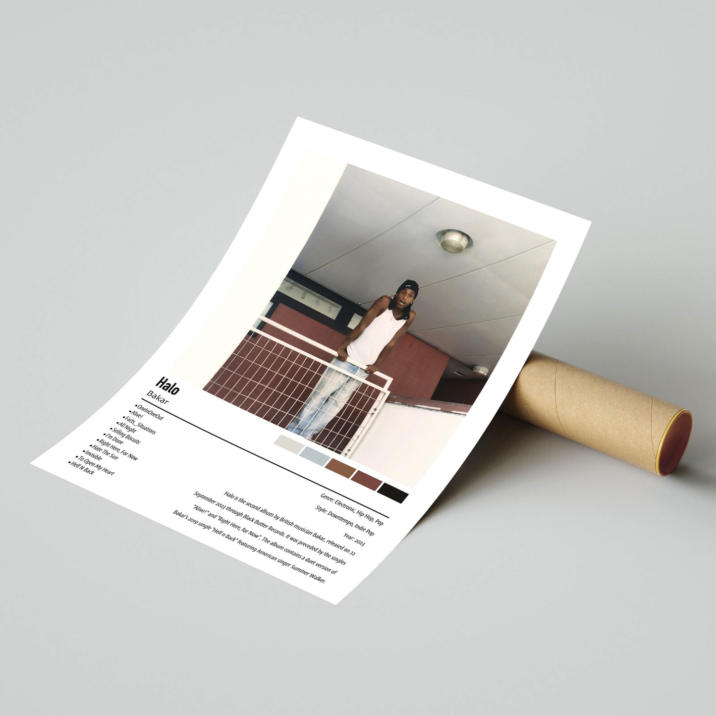 Bakar | Halo | Custom Album Cover Poster Print