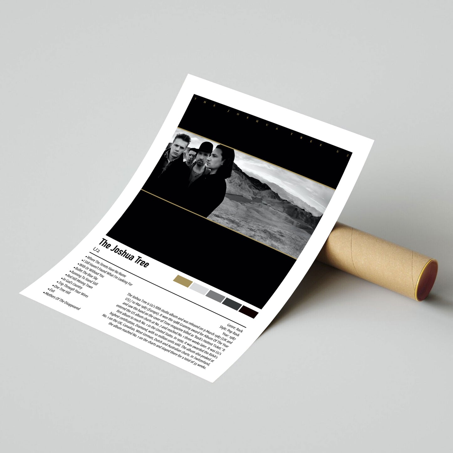 U2 | The Joshua Tree | Custom Album Cover Poster Print