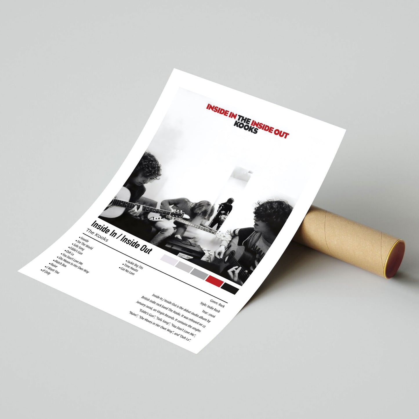 The Kooks | Inside In / Inside Out | Custom Album Cover Poster Print