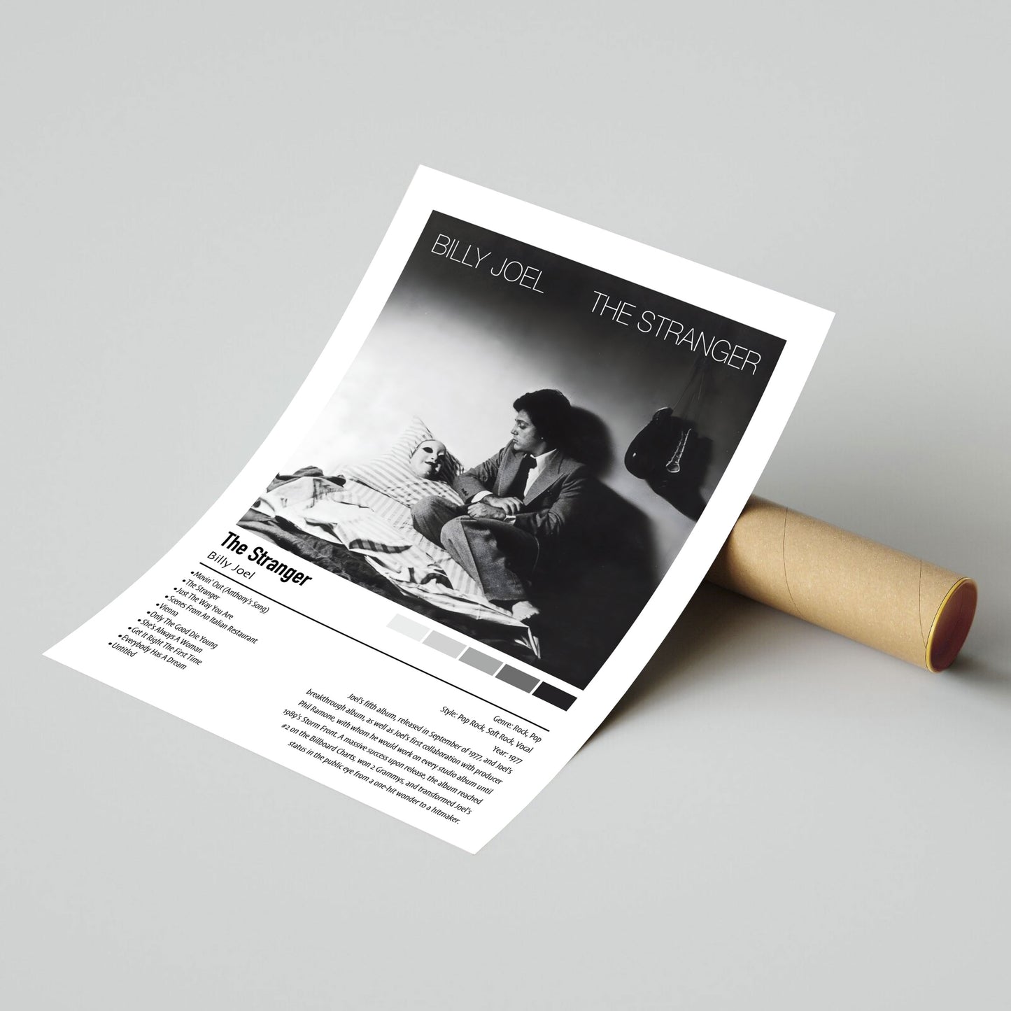 Billy Joel | The Stranger | Custom Album Cover Poster Print