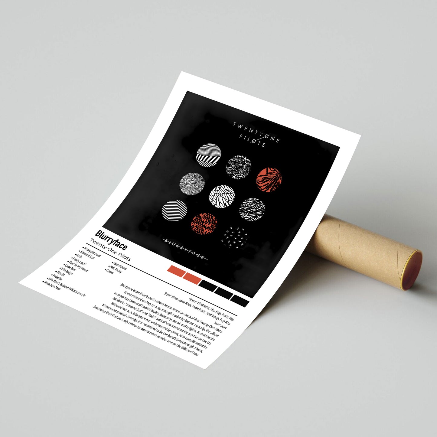 Twenty One Pilots | Blurryface | Custom Album Cover Poster Print