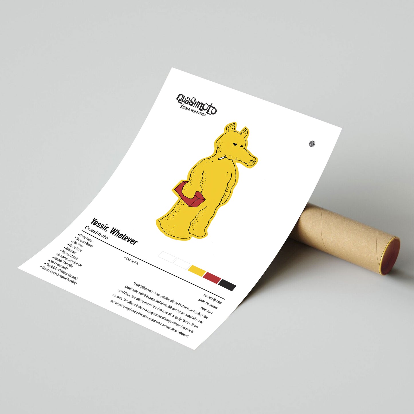 Quasimoto | Yessir, Whatever | Custom Album Cover Poster Print