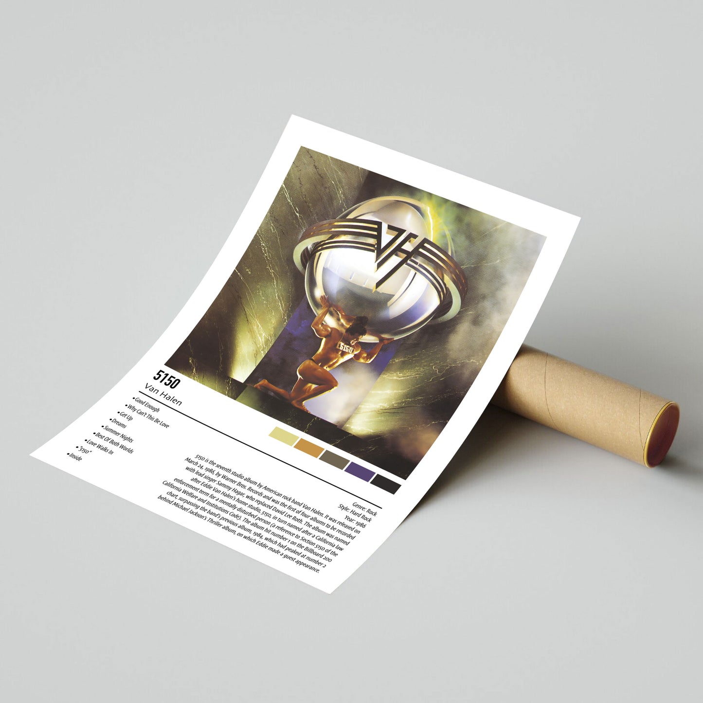 Van Halen | 5150 | Custom Album Cover Poster Print