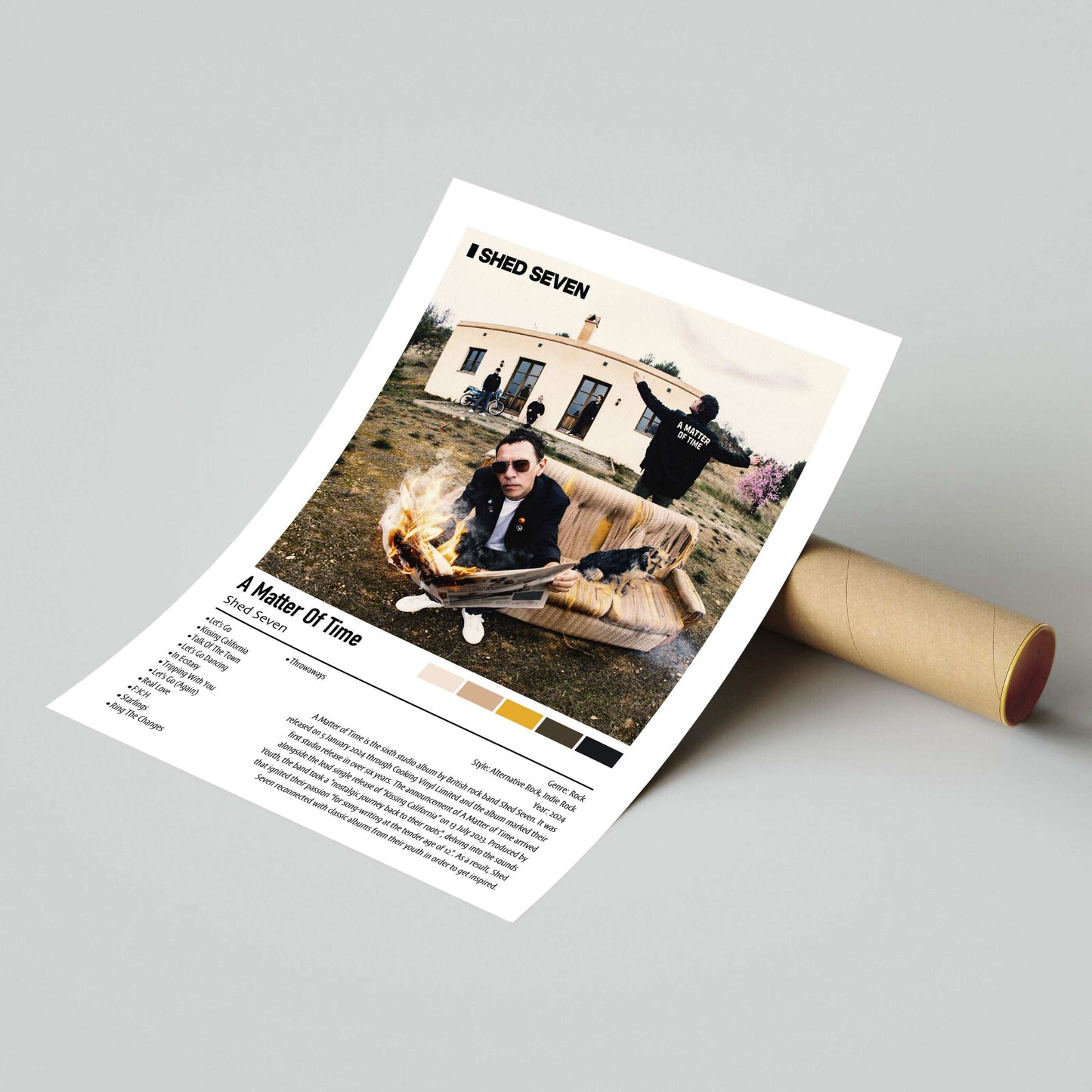 Shed Seven | A Matter Of Time | Custom Album Cover Poster Print