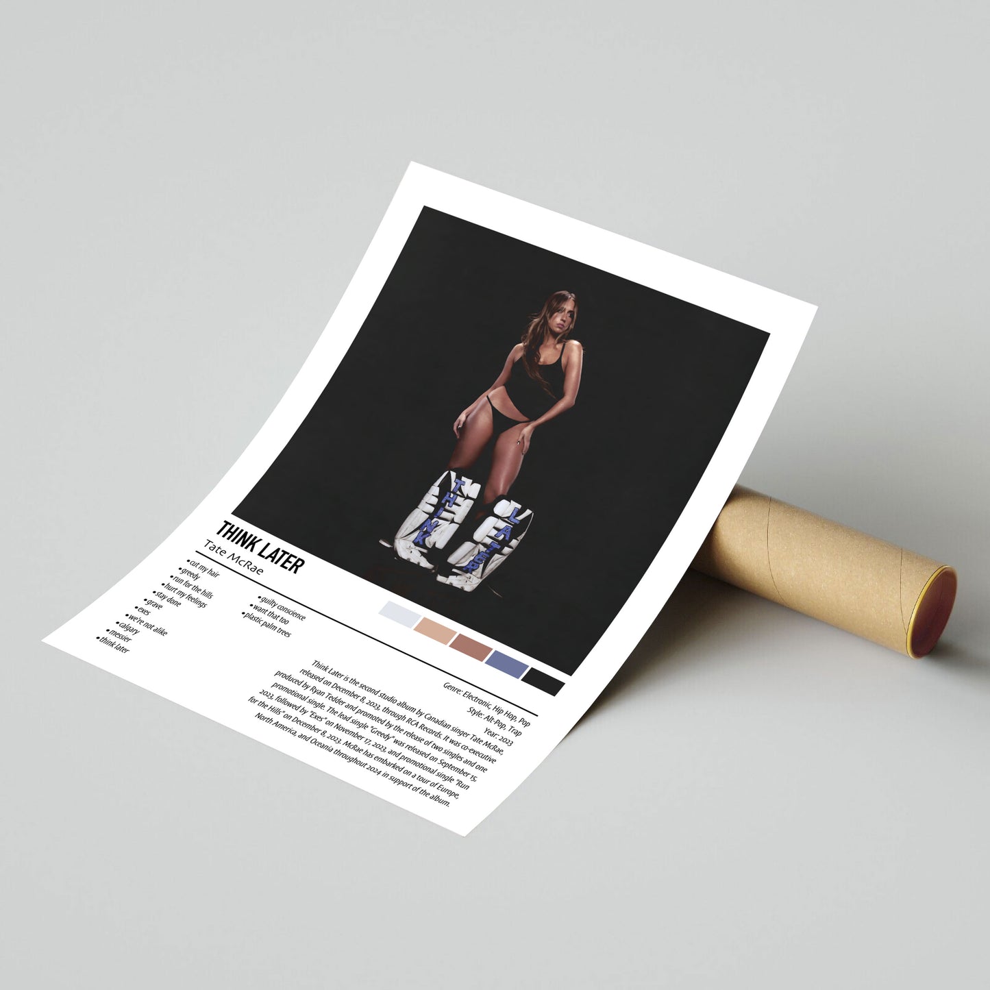 Tate McRae | Think Later | Custom Album Cover Poster Print
