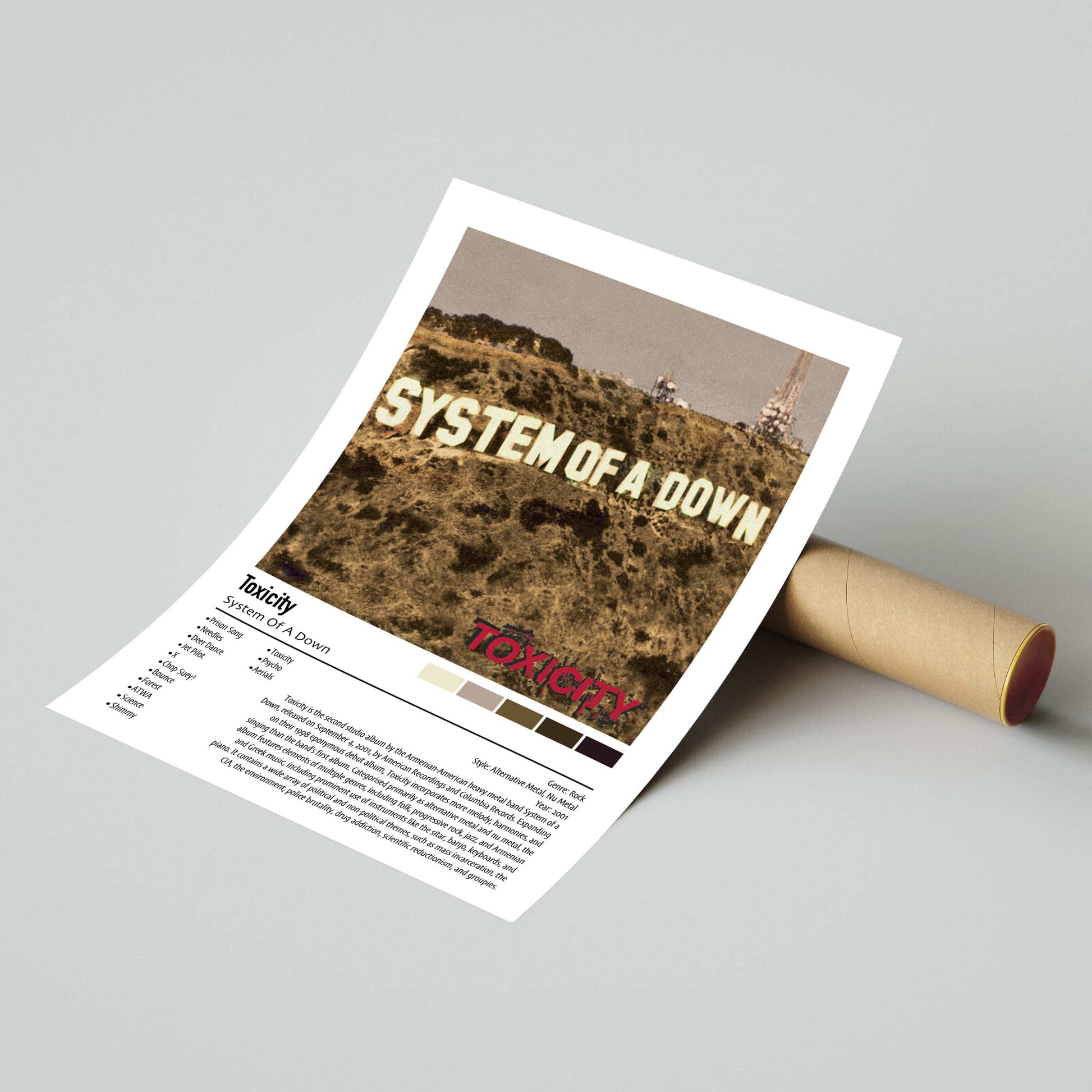 System Of A Down | Toxicity | Custom Album Cover Poster Print