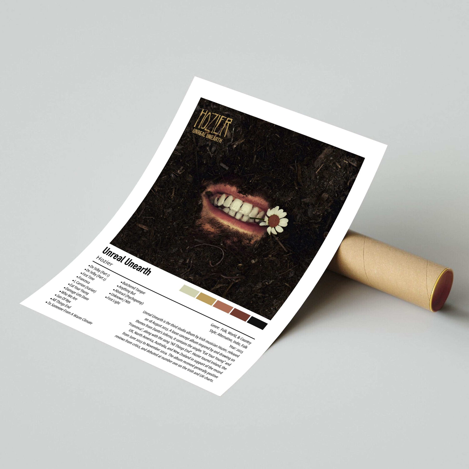 Hozier | Unreal Unearth | Custom Album Cover Poster Print
