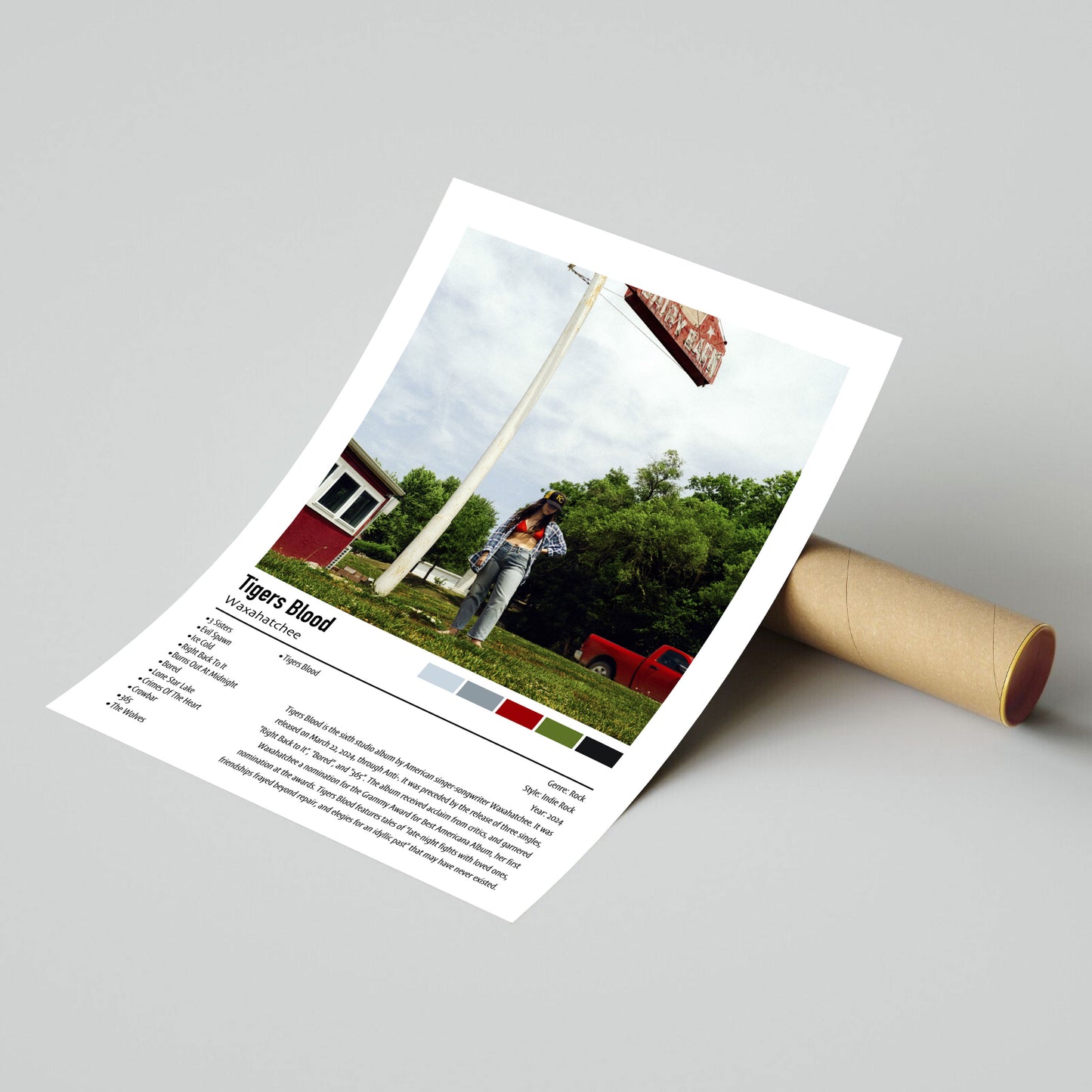 Waxahatchee | Tigers Blood | Custom Album Cover Poster Print