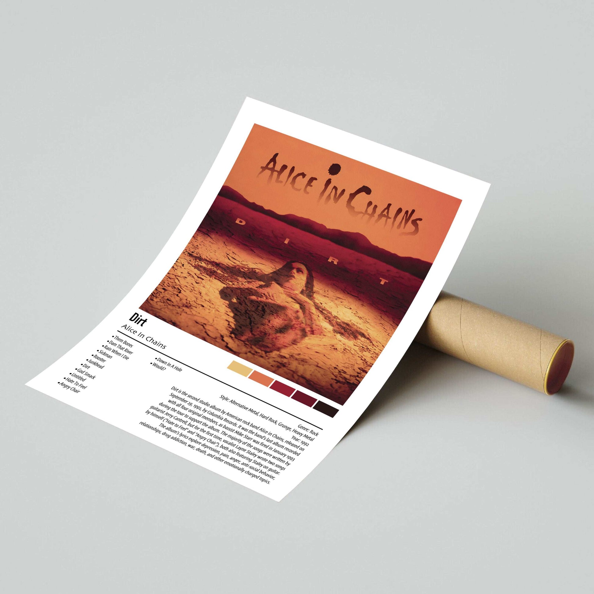 Alice In Chains | Dirt | Custom Album Cover Poster Print